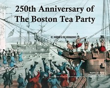 2022 10- ST VINCENT - BOSTON TEA PARTY 250TH           1V complet set    MNH **