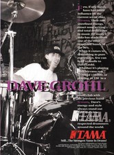 NIRVANA DAVE GROHL-TAMA DRUMS-ORIG 1993 PROMO MAGAZINE 8X11 PRINT AD MINI-POSTER