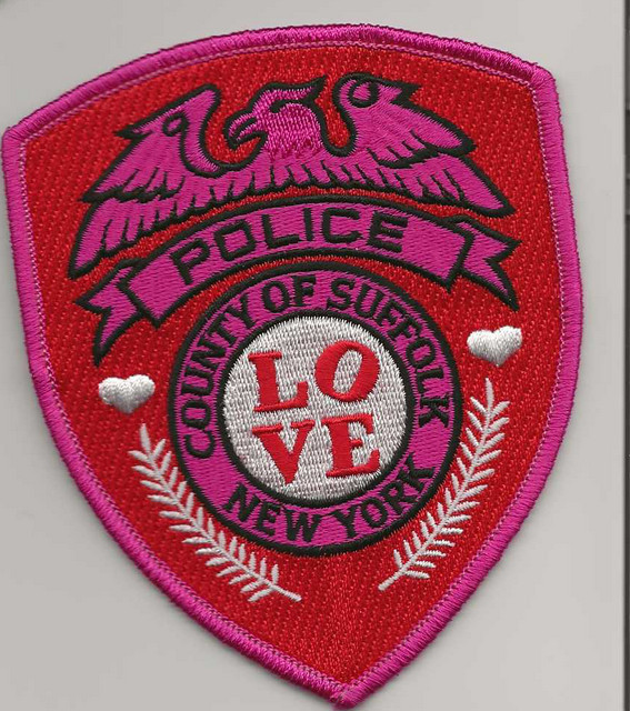 County of Suffolks NY  Police Dept Holiday Patch Valentine Day spd