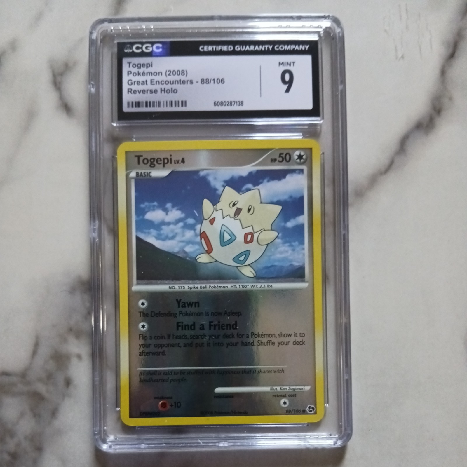 Togepi 88/106 Great Encounters Reverse Holo