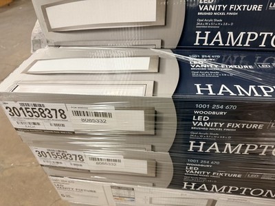 Hampton Bay Woodbury 24.6in LED Vanity Fixture Brushed Nickel 1001 254 670