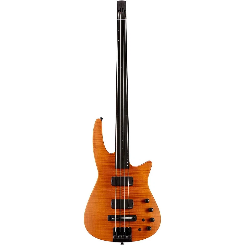 NS Design CR4 Fretless Electric Bass Guitar Satin Amber - Image 3 of 4