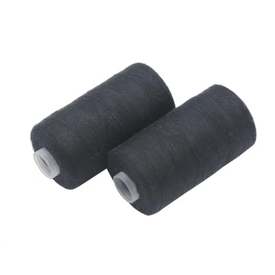 2Pcs 500M Sewing Thread Polyester Thread Set Strong and Durable Black White Sewi