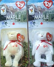 Maple The Bear -1999 McDonald's Ty Beanie Baby With Rare Errors 1993/OAKBROOK.