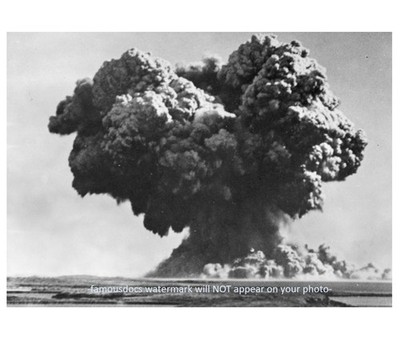 First Ever Nuclear Test PHOTO British Blast HURRICANE Atomic Bomb 5x7