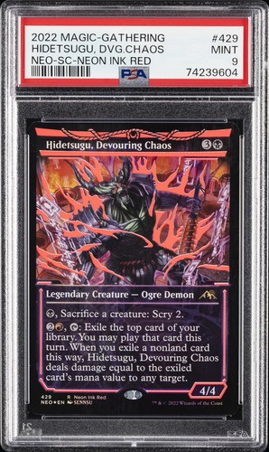2022 MTG KAMIGAWA: NEON DYNASTY #429 HIDETSUGU, DEVOURING CHAOS PSA 9