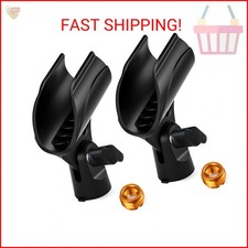 2 Pcs Universal Microphone Clip, Adjustable Mic Clip Holder for Mic Stand, Come