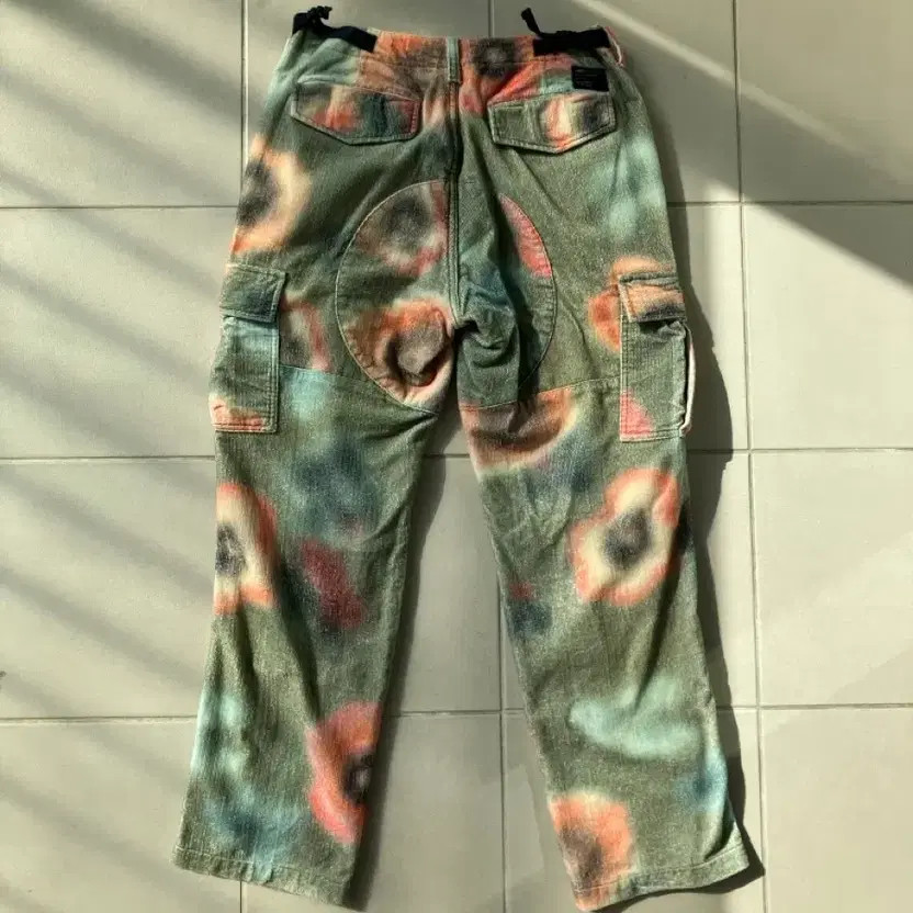 Stussy Corduroy Flower Pants - Black, Heavy Used