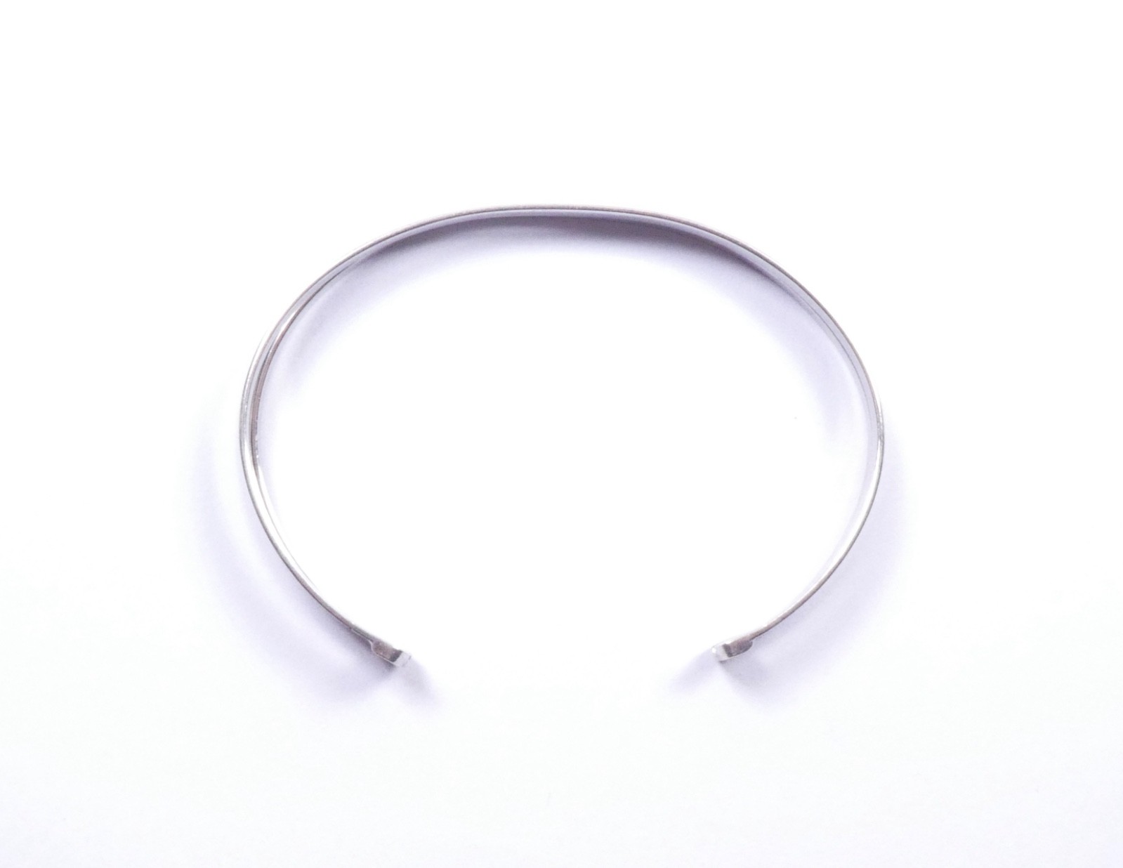 Double Cuff Bangle Lightweight Plain Flat Design … - image 6