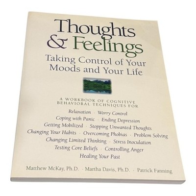Vintage 1997 Thoughts & Feelings Workbook CBT Psychology Paperback McKay Davis