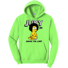 NEW STREETWEAR ON DEMAND BART JUICY NEON GREEN Hoodie SMALL-4XLARGE MADE IN USA