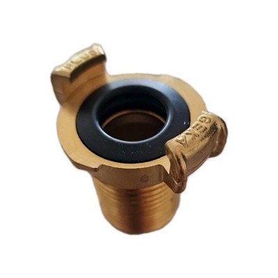 GEKA plus Schlauchstück 1 1/4 Zoll 32mm Schlauchstutzen Messing schwarze NBR For