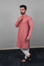 Indian Men  s Ethnic Kurta Pajama Set Wedding Wear Pakistani Sherwani Style Party