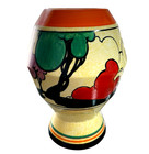 Original Clarice Cliff Bizarre Bubble Trees Marked Cafe Au Lait Vase