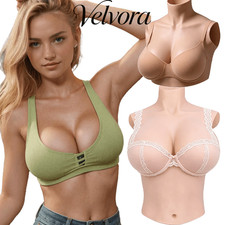 Realistic B-H Cup Silicone Breast Forms Breast Plate Fake Boobs For Crossdresser
