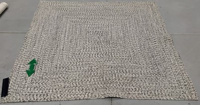 GREY/IVORY 5'-0'' x 5'-0'' Broken Thread Rug, Reduced Price 3172810016 BRA201F-5SQ
