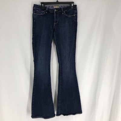 PAIGE Canyon Flare Jeans Womens 30 Dark Wash Stretch Low Rise Denim