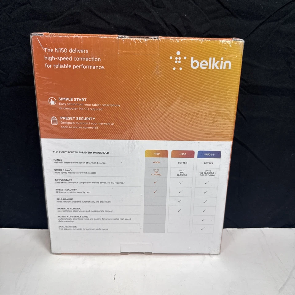 Belkin N150 Wifi Router 150Mbps 2.4GHz New - Image 2 of 4