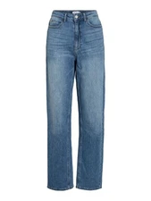 VIKELLY High Waist Straight Fit Medium Blue Jeans W40/L30 BNWT #relaxed Free P&P