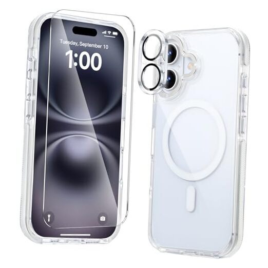 3 in 1 for iPhone 16 Case Clear with MagSafe, iPhone 16（6.1