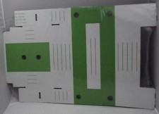 Archivbox weiß/grün 8cm breit - 10 Stück