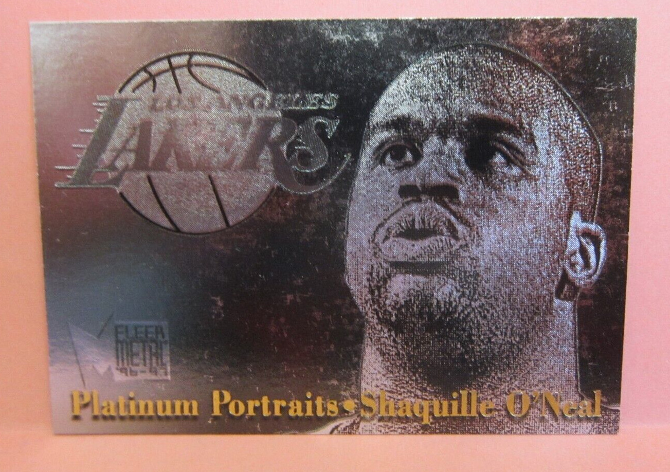 Shaquille O'Neal 1996-97 Fleer Metal Platinum Portraits#8!Lakers C GOAT HOF-ver2