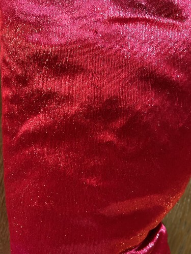 Christmas Shoppe Tree Skirt NEW 52" Red & Green Glittery Velvet 2023 - Picture 7 of 9