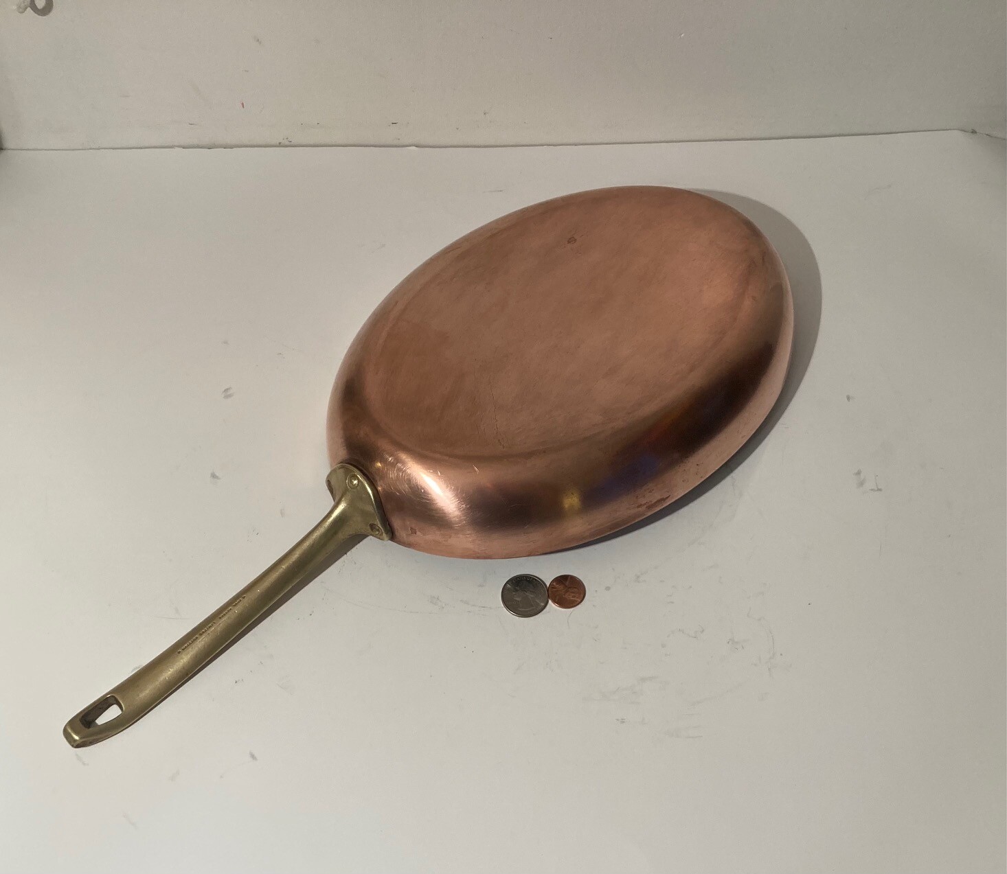Vintage Metal Copper and Brass Cooking Pan, Fish Pan, Quality Copper, 18 1/2\