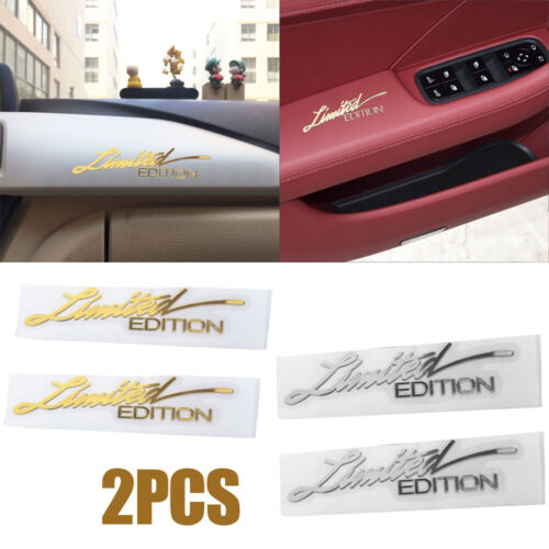 2pcs Limited Edition Emblem Creative 3D Metal Car Stickers For Car Motorcycle - Foto 1 di 8
