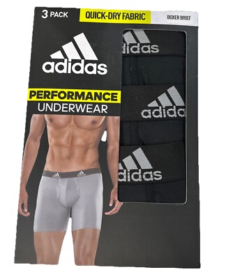 Adidas Performance Boxer Brief Underwear 3-Pack Men's Size XL