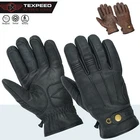 Motorcycle Motorbike Leather Gloves Warm Soft With Genuine Biker 3M Thinsulate