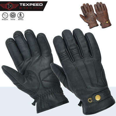 Motorrad Motorrad Leder Handschuhe warm weich mit echtem Biker 3M Thinsulate