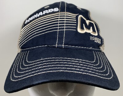 Menards Retro Hat M Grocery Racing Cap Foodie 1960 Trucker Navy Deli
