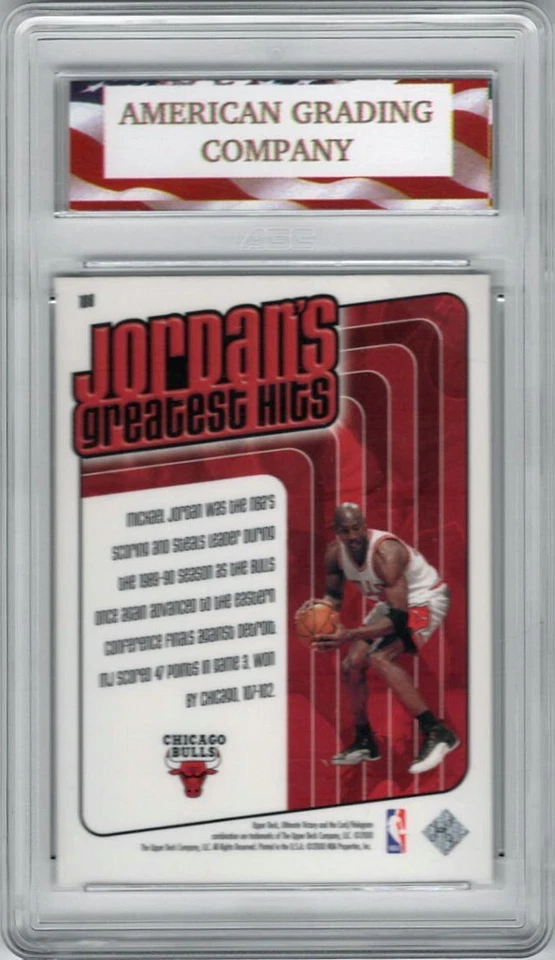 1999 Ultimate Victory #108 Michael Jordan Greatest Hits AGC 10 Gem Mint - Image 2 of 2