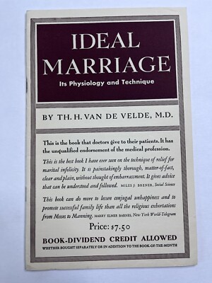 Ideal Marriage Its Physiology & Technique Van de Velde DOC TO PATIENT BOOKLET