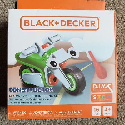 Black + Decker Constructor Motorcycle Engineering Set 16 Pcs