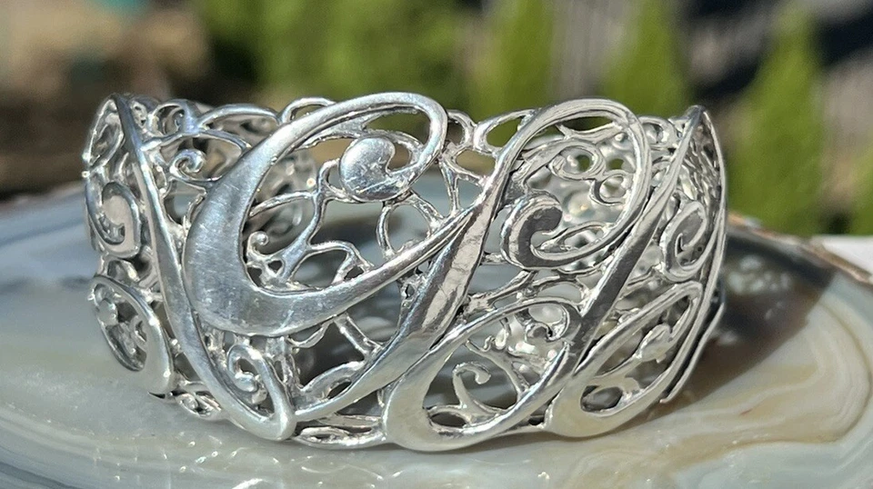 Sterling Silver Cuff Bracelet Carolyn Pollack - Image 3 of 4