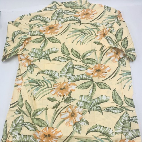 Joe Marlin Button Front Shirt Men XL Colorful Tropical Hawaiian Hibiscus & Leafs - Picture 4 of 8