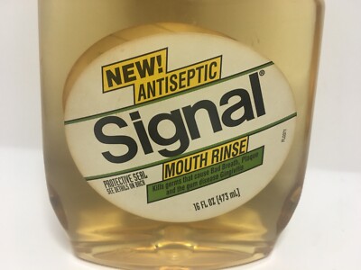 Vtg Signal Antiseptic Mouth Rinse Wash Sealed Movie Set Prop