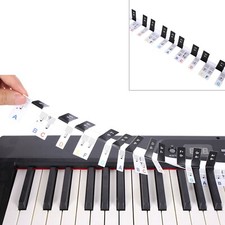 Removable Free Paste No Glue 88Keys Piano Keyboard Note Marker for Beginners/Kid