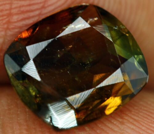3.05 CT ULTRA RARE MULTICOLOR NATURAL AXINITE W/FULL OF BLUE CUT GEMSTONE @pak - Picture 2 of 6