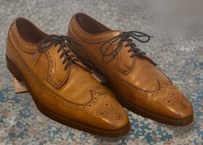 Allen Edmonds 9.5 D REFURBISHED LARCHMONT LIGHT BROWN LOAFER  display picture 2