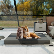 XL Large Microfiber Rectangle Pet Bed Foldable Washable Pet Mattress with Handle