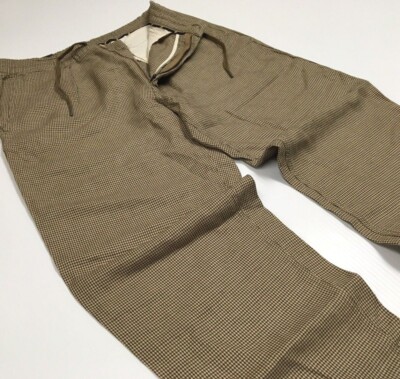 Polo Ralph Lauren Linen Blend Houndstooth Dress Slim Pants