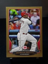 2013 Brandon Phillips Bowman Gold Border Base # 109 Parallel Cincinnati Reds