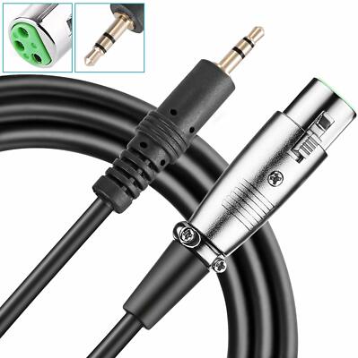 NEEWER 2,5m professionelles rauscharmes Mikrofonkabel 3,5mm Stecker auf XLR-Buchse NEU