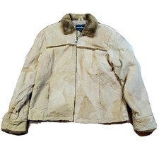 American Unique Western Winter Tan Brown Womens Leather Jacket Sz Xxxl