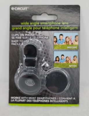 BRAND NEW in box E-Circuit Wide Angle Smartphone Clip-On Lens - Black 