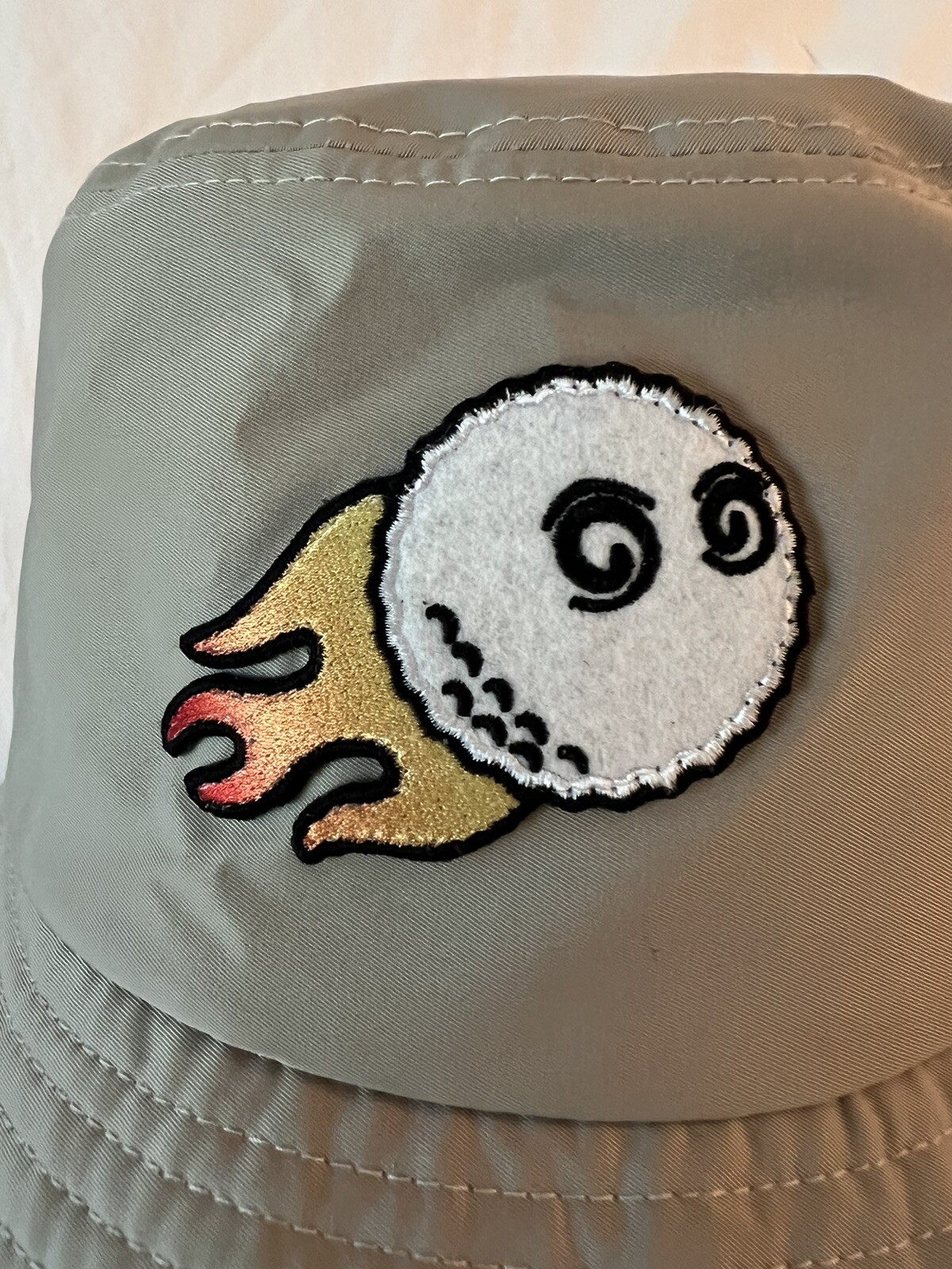 Malbon Golf Rare Bucket Hat Buckets Flames Boost Logo Beige OS (M/L) image 2