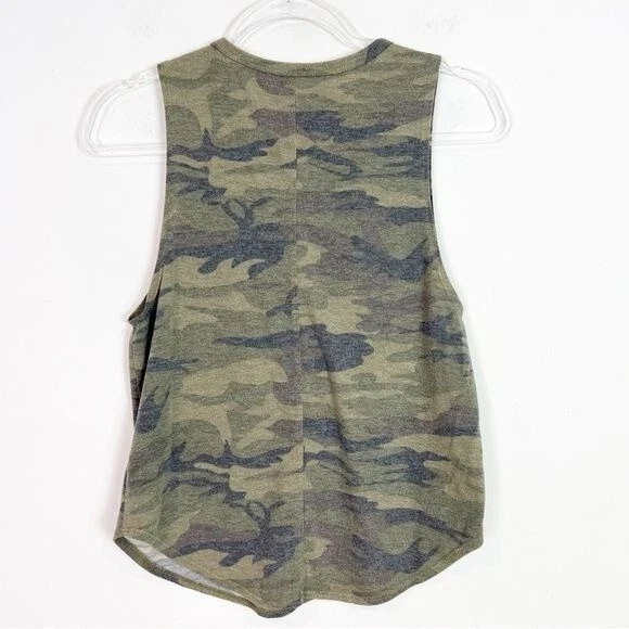CAMISETA SIN MANGAS STRUT THIS VERDE OLIVA CAMUFLAJE MUSCULOSO MUJER TALLA XS Foto 4 de 4